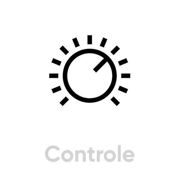 Control icon. Editable Vector Outline. — Stock Vector