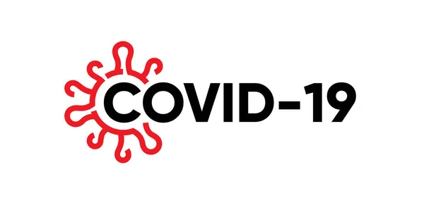 Concepto Logo de Covid-19 Coronavirus. Nombre oficial de Coronavirus 2019 — Archivo Imágenes Vectoriales