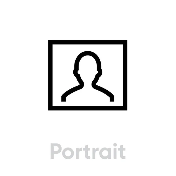 Porträt in Rahmen. Editierbarer Vektorschlag. — Stockvektor