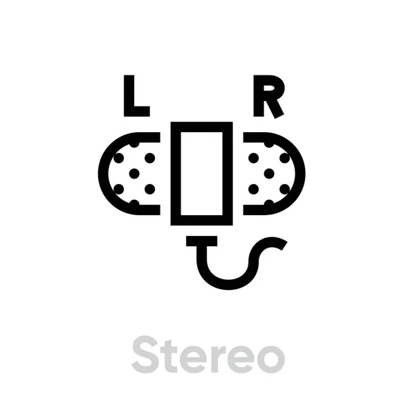 Stereo icoon. Bewerkbare vectorcontouren. — Stockvector