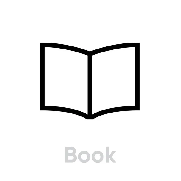 Book icon. Editable Vector Outline. — Stock Vector