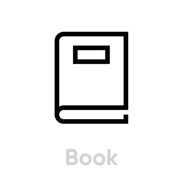 Libro icono plano. Carrera vectorial editable . — Vector de stock