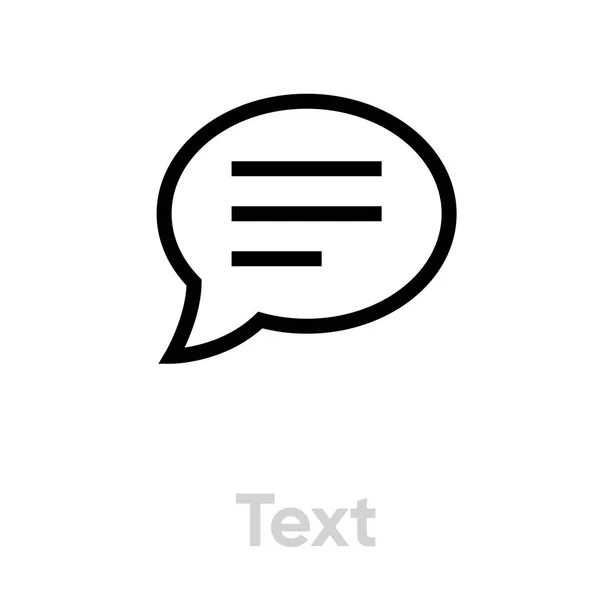 Text-Chat und Nachrichten-Symbol. Editierbarer Linienvektor. lizenzfreie Stockillustrationen