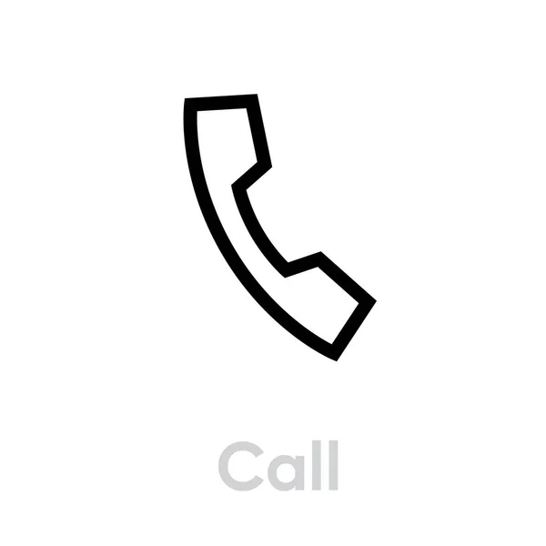 Call icon. Editable Vector Outline. — Stock Vector