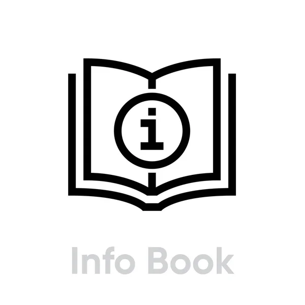 Info ou icône Guide du livre. Aperçu vectoriel modifiable. — Image vectorielle