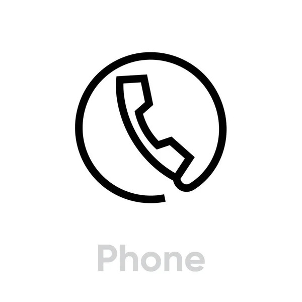 Phone. Editable line vector. — Stock Vector