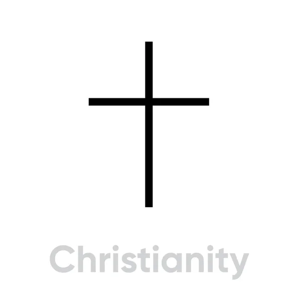 Christianity Religion icon. Editable line vector. — Stock Vector