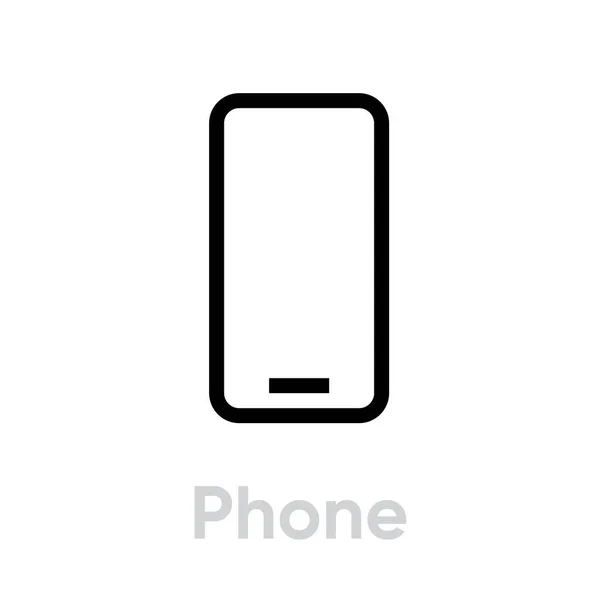 Icono del teléfono. Broche de vectores editables. — Vector de stock