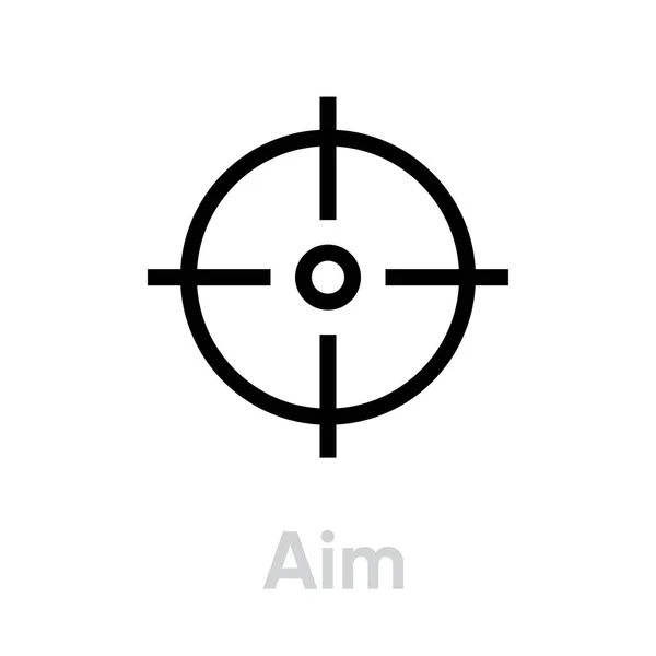 Ziel-Symbol anvisieren. Editierbarer Linienvektor. Vektorgrafiken