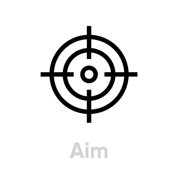 Aim Personal Targeting icon. Editable line vector. — Stock Vector