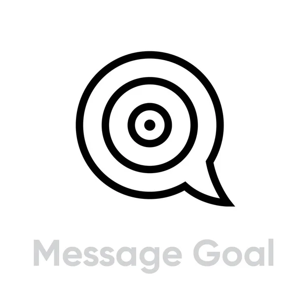 Message Goal Persönliches Targeting Symbol. Editierbarer Linienvektor. lizenzfreie Stockvektoren
