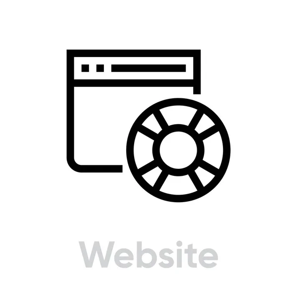 Website-Symbol. Editierbare Vektorskizze. — Stockvektor
