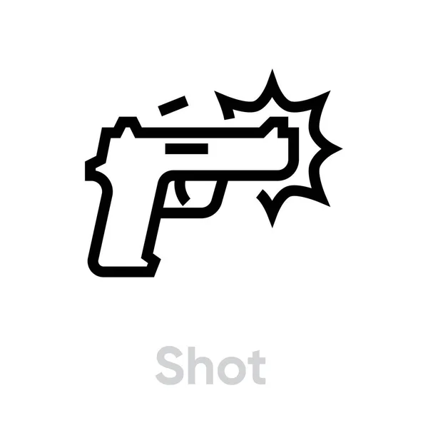 Shot icon. Editable Vector Outline. — Stock Vector