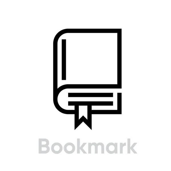 Bookmark flat icon. Editable Vector Outline. Royalty Free Stock Illustrations