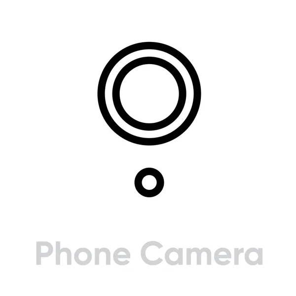 Phone Camera icon. Editable line vector. — Stock Vector