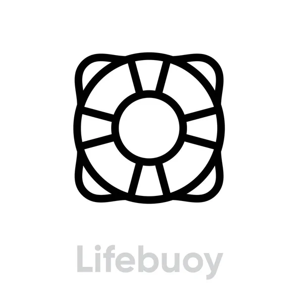 Ícone Lifebuoy. Curso de Vetor Editável. — Vetor de Stock