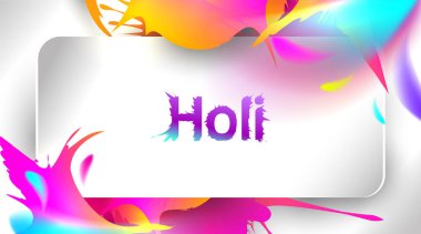 Özet Mutlu Holi Arkaplan Renk Festivali metin için boş alanı ile. Selamlama ya da poster arkaplanı için uzay renk festivalini kopyala. - Vektör