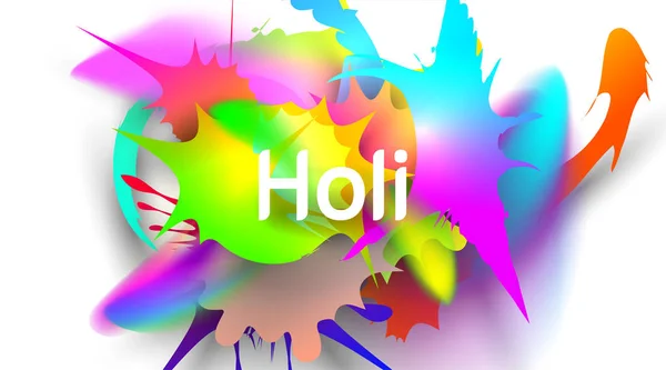 Fondo del festival holi color colorido abstracto del polvo de la explosión para el espacio de la copia para el texto. Utilizar para saludos, invitación, póster. - Vector — Vector de stock