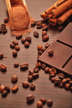 çikolata ve kahve çekirdekleri