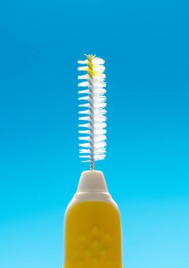 İnterdental alanlar için Interdental fırçanın makro görünümü