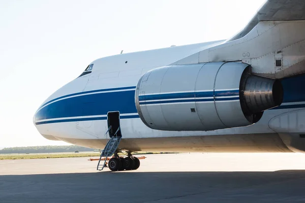 Part of large beautiful passenger airplanes — Stock Photo, Image