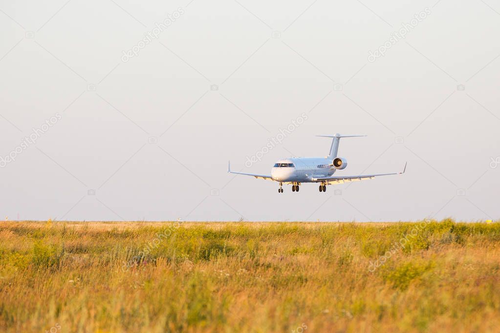 A Big Airplane Landing at the Airport