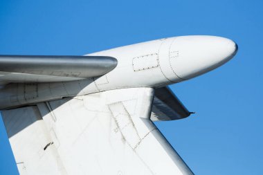 bir yolcu uçağı yakın çekim detay