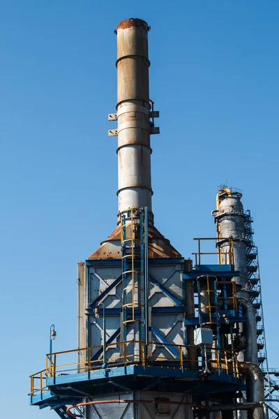 Rafineria ropy naftowej i gazu — Zdjęcie stockowe