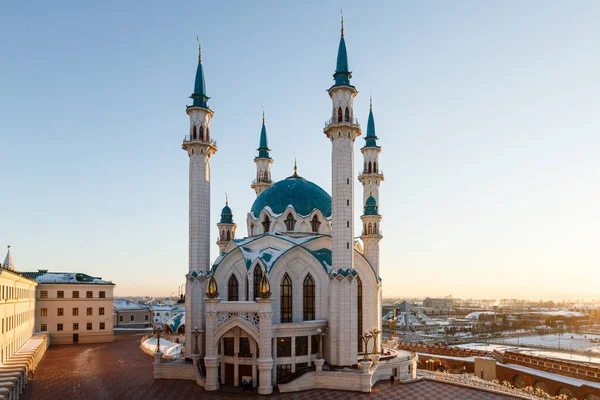 Kasan kremlin, die kul-sharif-Moschee im Sonnenuntergang. — Stockfoto