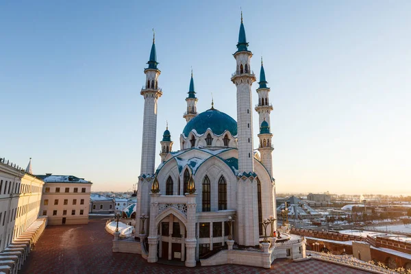 Kasan kremlin, die kul-sharif-Moschee im Sonnenuntergang. — Stockfoto