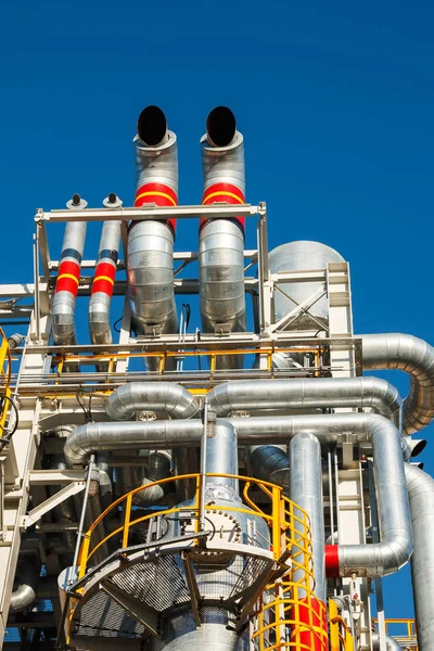 Equipment Cables Piping Modern Industrial Power Plant — Stock Photo, Image