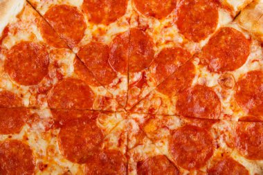 Biberli Pizza. Sorunsuz gıda doku. Bu doku kumaş ve malzeme baskı, resim arka planlarını, posterler ve menüler, Davetiyeler, kolaj, hediye paketi, duvar kağıdı, türü tasarımları vb içinde kullanmak.