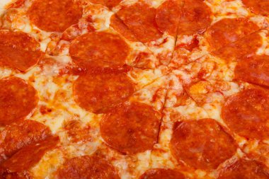 Biberli Pizza. Sorunsuz gıda doku. Bu doku kumaş ve malzeme baskı, resim arka planlarını, posterler ve menüler, Davetiyeler, kolaj, hediye paketi, duvar kağıdı, türü tasarımları vb içinde kullanmak.