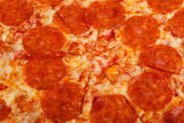 Biberli Pizza. Sorunsuz gıda doku. Bu doku kumaş ve malzeme baskı, resim arka planlarını, posterler ve menüler, Davetiyeler, kolaj, hediye paketi, duvar kağıdı, türü tasarımları vb içinde kullanmak.