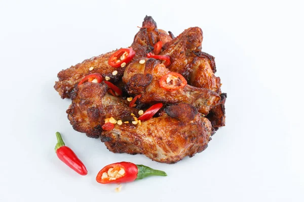 Sayap ayam goreng untuk pesta. Tutup. . — Stok Foto