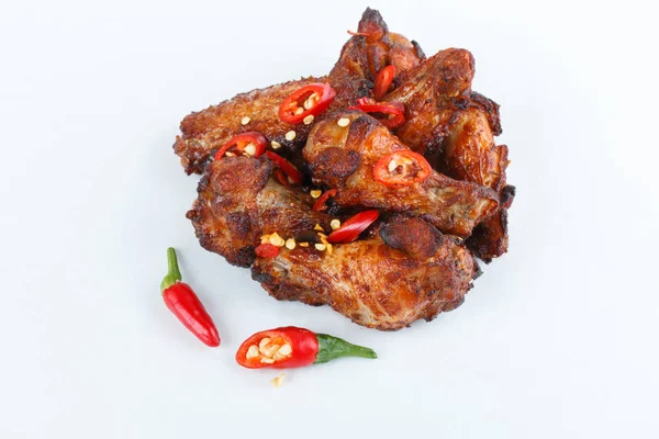 Fried chicken wings for a party. Close up. — Stock Photo, Image