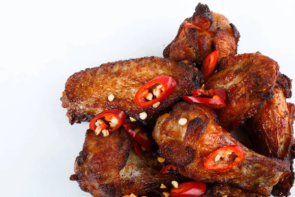 Sayap ayam goreng untuk pesta. Tutup. . — Stok Foto