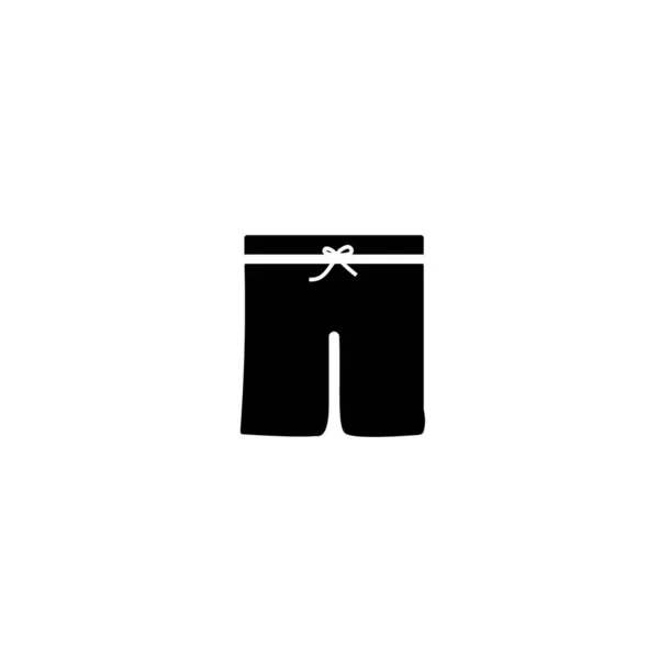 夏季海滩短裤固体病媒图标 — 图库矢量图片
