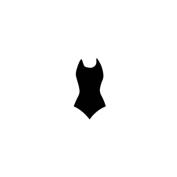 比基尼 女式泳衣 女式胸罩矢量固体图标 — 图库矢量图片