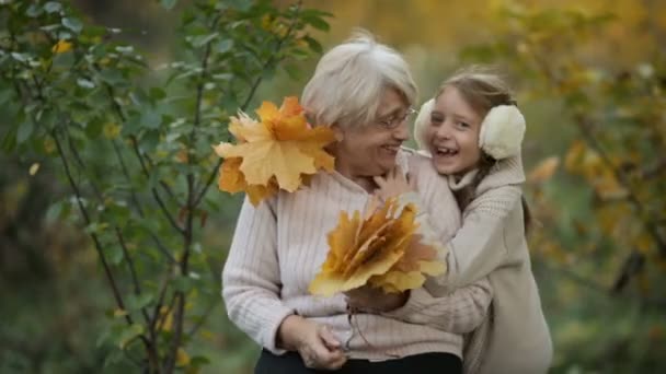 Nonna con nipote — Video Stock