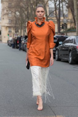 Sokak stil, Paris moda hafta sonbahar kış 2017, gün 4, Paris