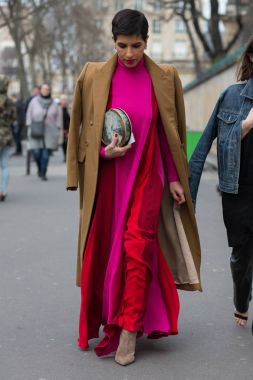 Sokak stil, Paris moda hafta sonbahar kış 2017, gün 4, Paris