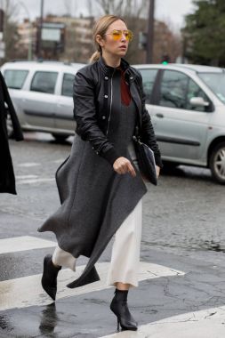 Sokak stil, Paris moda hafta sonbahar kış 2017, günde 6, Paris
