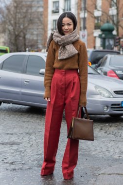 Sokak stil, Paris moda hafta sonbahar kış 2017, günde 6, Paris