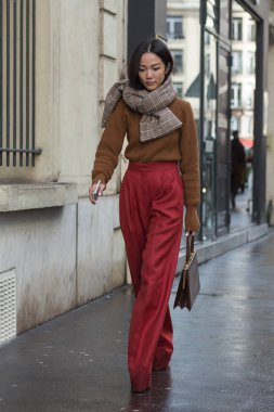 Sokak stil, Paris moda hafta sonbahar kış 2017, günde 6, Paris