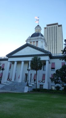 Tallahassee, Florida 'daki eski Eyalet Kongre Binası manzarası. Kasım 2014. 