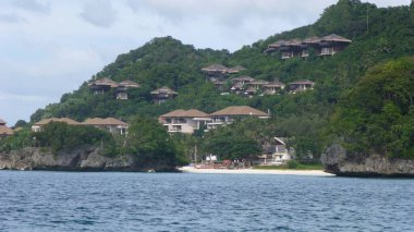 Filipinler 'deki Boracay Adaları manzaralı evler