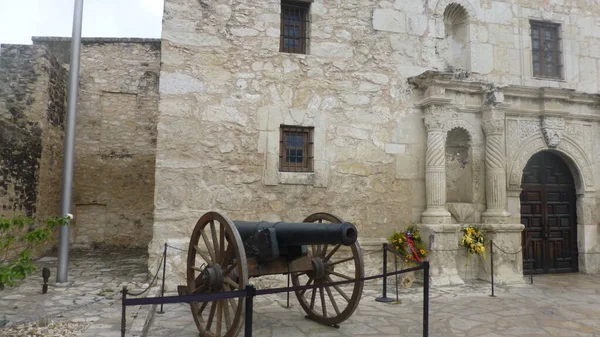 Вид Исторический Аламо Сан Антонио Техас — стоковое фото