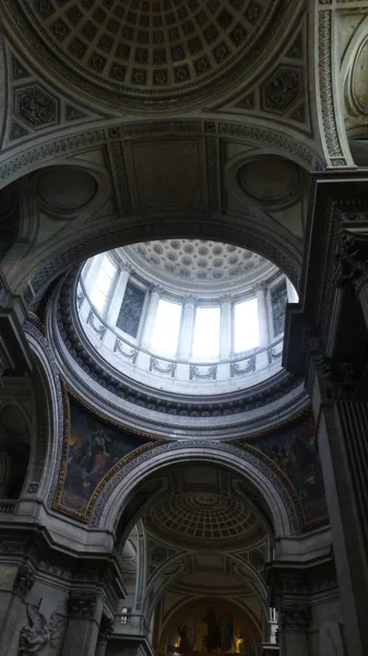 Paris Norte França Julho 2017 Vista Interior Cúpula Panteão Colorido — Fotografia de Stock