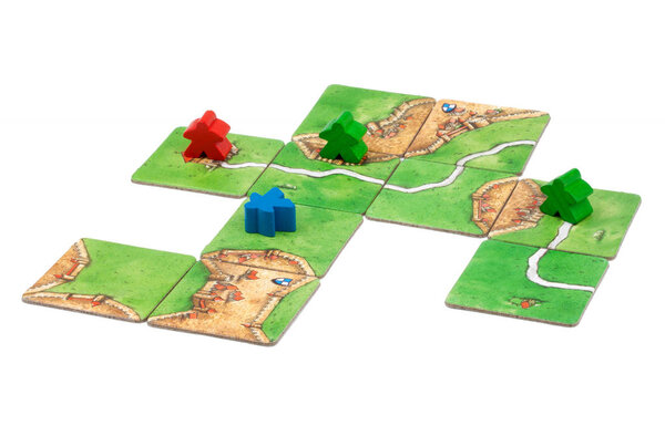 St. Petersburg / Russian Federation, February 17th, 2018: Carcassonne board game isolation
